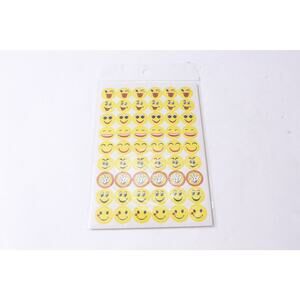 Smiling Faces, Happy, Smiley, Fun, Sticker Sheet, 7", Card Making, Hobby, Kids'